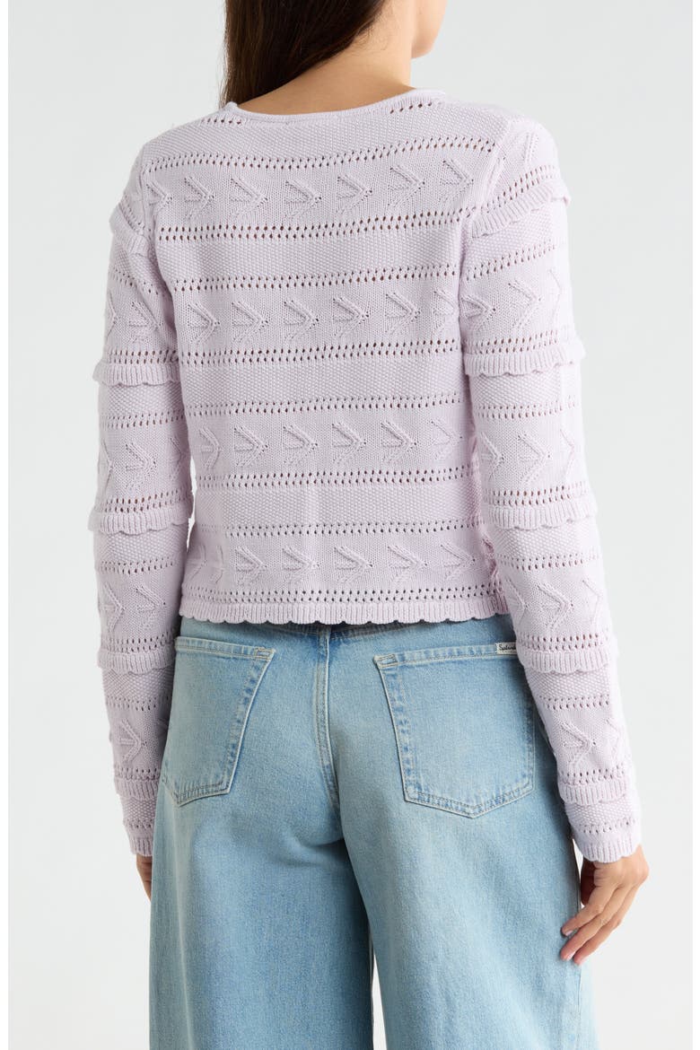 Giovanna Open Stitch Cardigan, Alternate, color, ORCHID