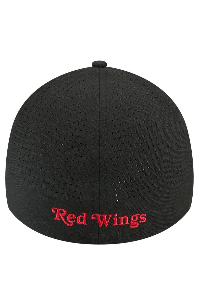 New Era Men
s New Era Black Detroit Red Wings 39THIRTY A-Frame Perforated Flex Hat, Alternate, color, Black