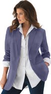 Roaman's Plus Size Relaxed Boyfriend Blazer