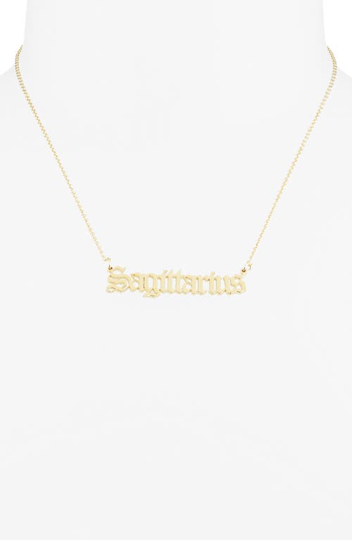 The Sis Kiss Zodiac Pendant Necklace In Gold