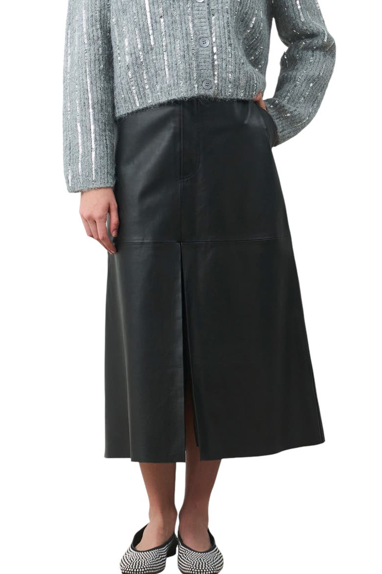 Efos Leather Pencil Skirt, Main, color, Black