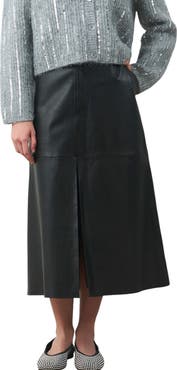 Velez Efos Leather Pencil Skirt