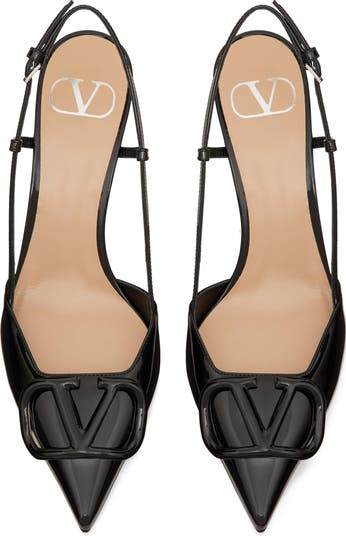 【関税込み】Valentino Garavani 'VLogo Signature' slingbacks Vlogo Signature Slingback Pump In Laminated Nappa Leather
