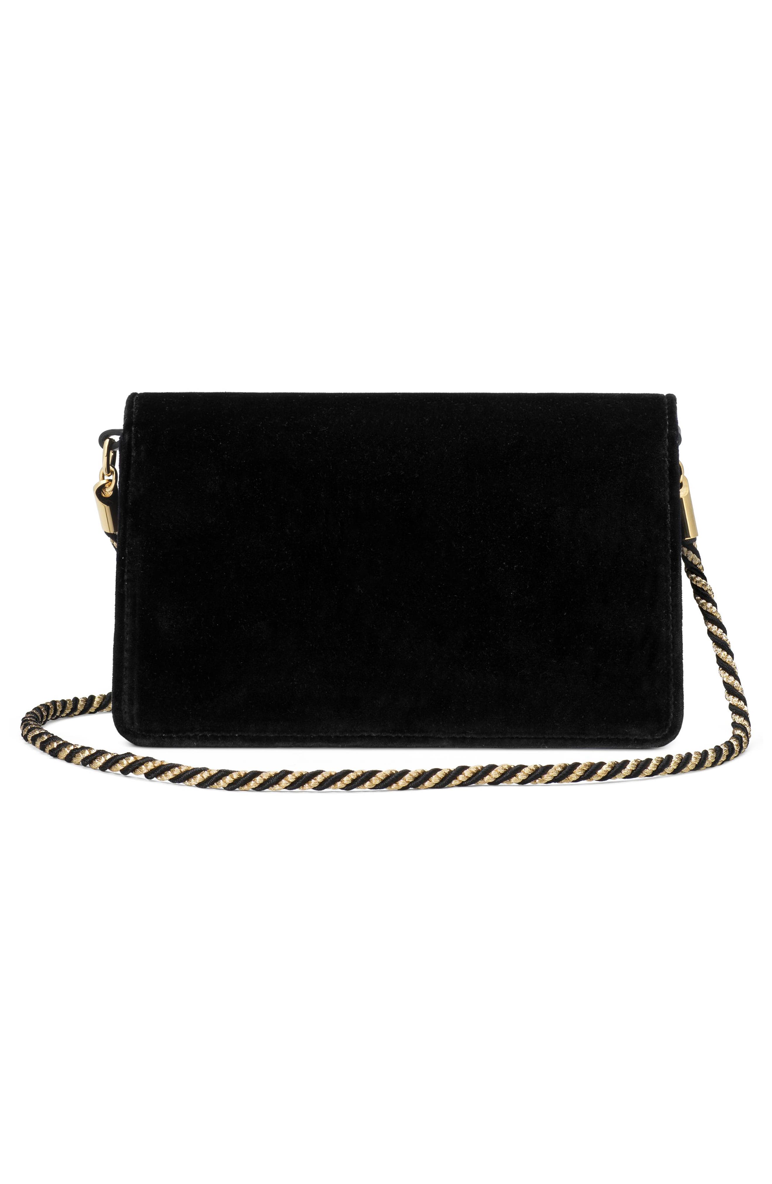 Gucci Small Broadway Velvet Crossbody Bag, Alternate, color, 