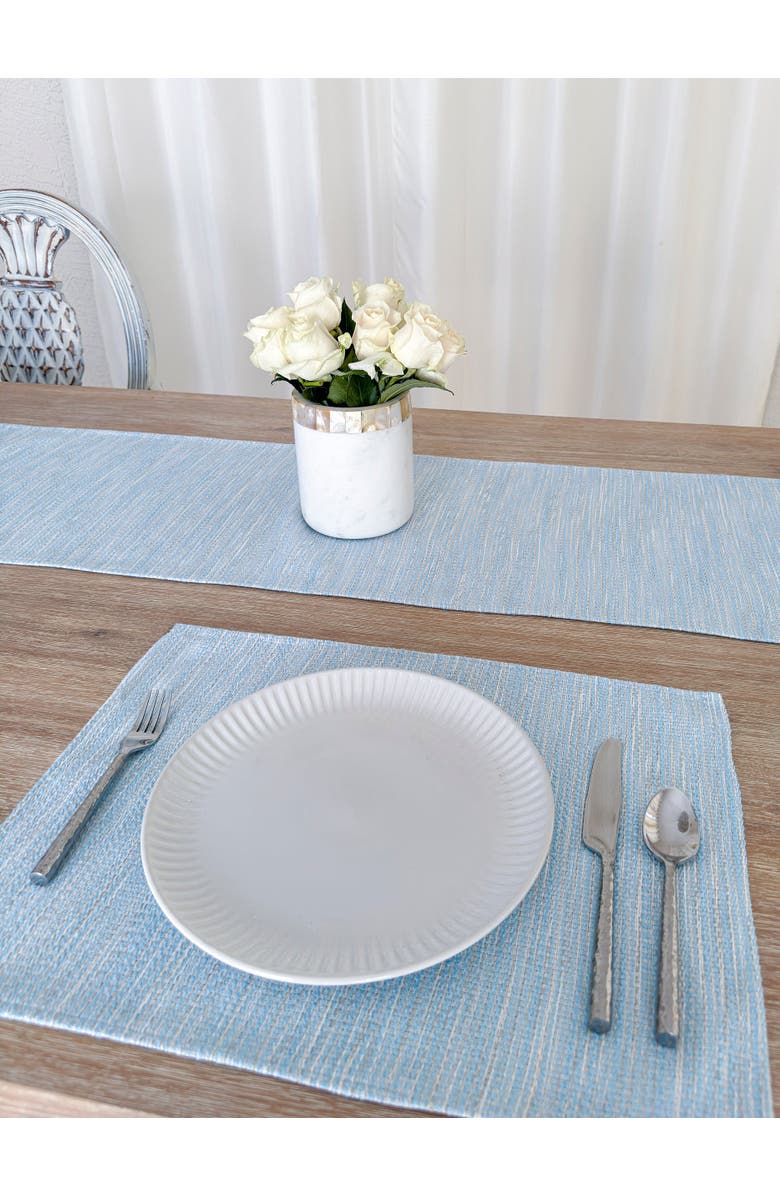 Anaya Bay View Indoor Outdoor Placemat, Alternate, color, Blue