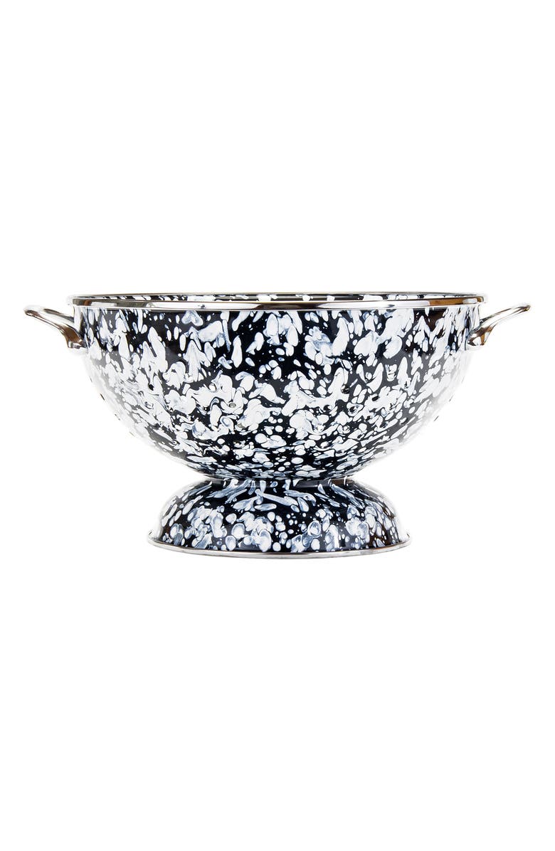 Golden Rabbit Enamelware 2-Quart Colander, Main, color,