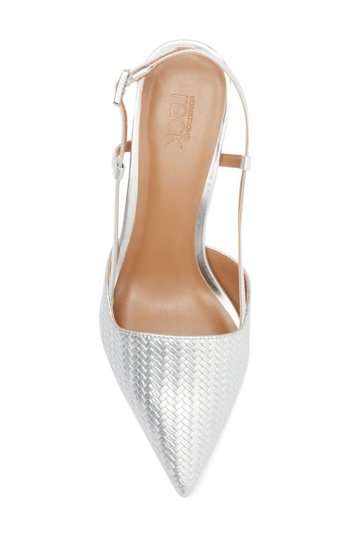 Nordstrom Rack Palmer Singback Pump In Silver Metallic