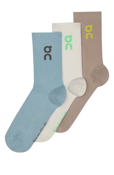 3-Pack Logo Quarter Socks