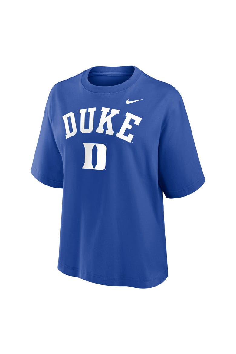 Women's Nike  Royal Duke Blue Devils Arch Logo Boxy T-Shirt, Alternate, color, Royal