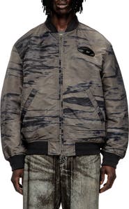 DIESEL® J-Kepes Satin Bomber Jacket