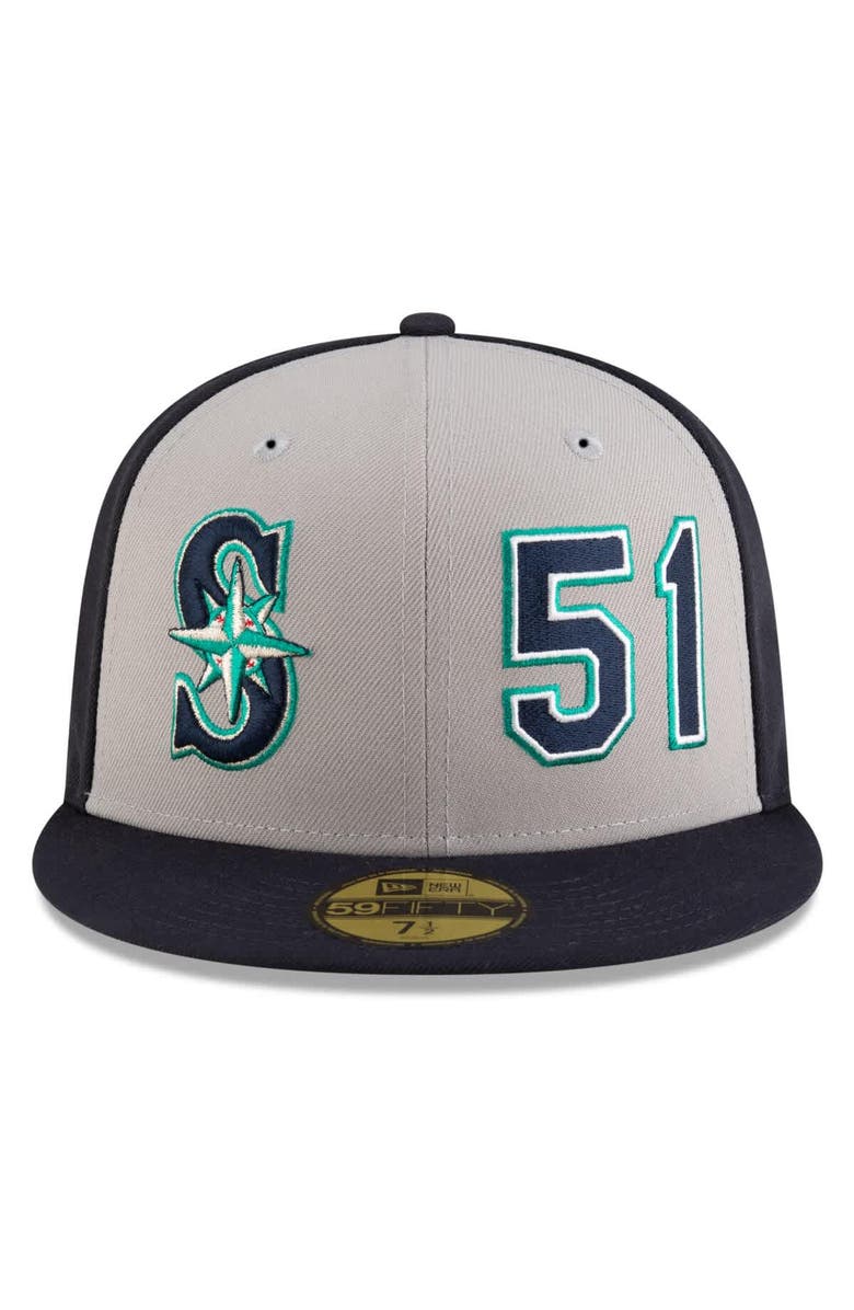 New Era Men's New Era Ichiro Suzuki Navy/Gray Seattle Mariners 2025 Baseball Hall of Fame 59FIFTY Fitted Hat, Alternate, color, Navy