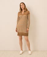 Pact Organic Cotton Classic Fine Knit Collared Sweater Dress