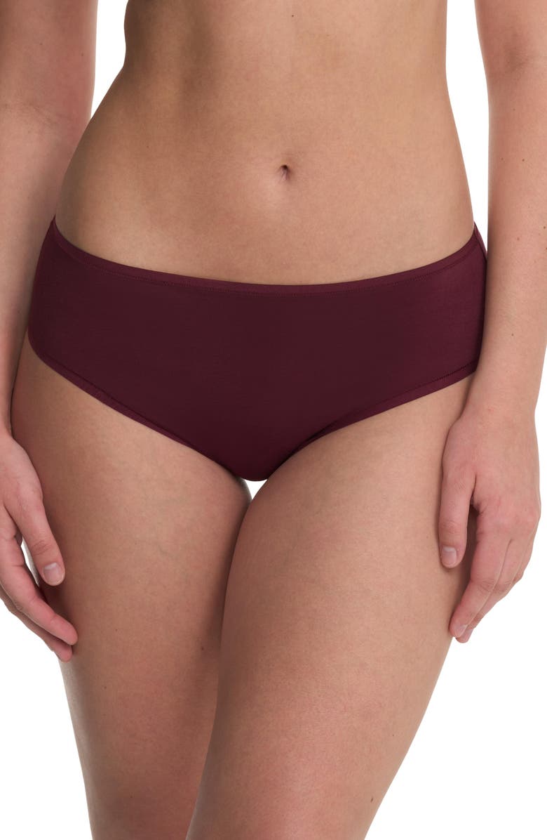 Natori Bliss Bare Cotton Hipster 2-Pack, Alternate, color, Elm/Royal Fig