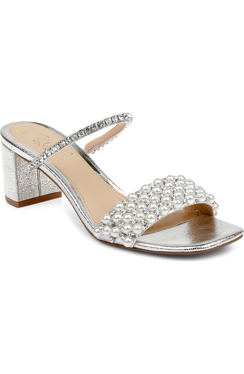 Jewel Badgley Mischka Orsen Embellished Slide Sandal, Main, color,