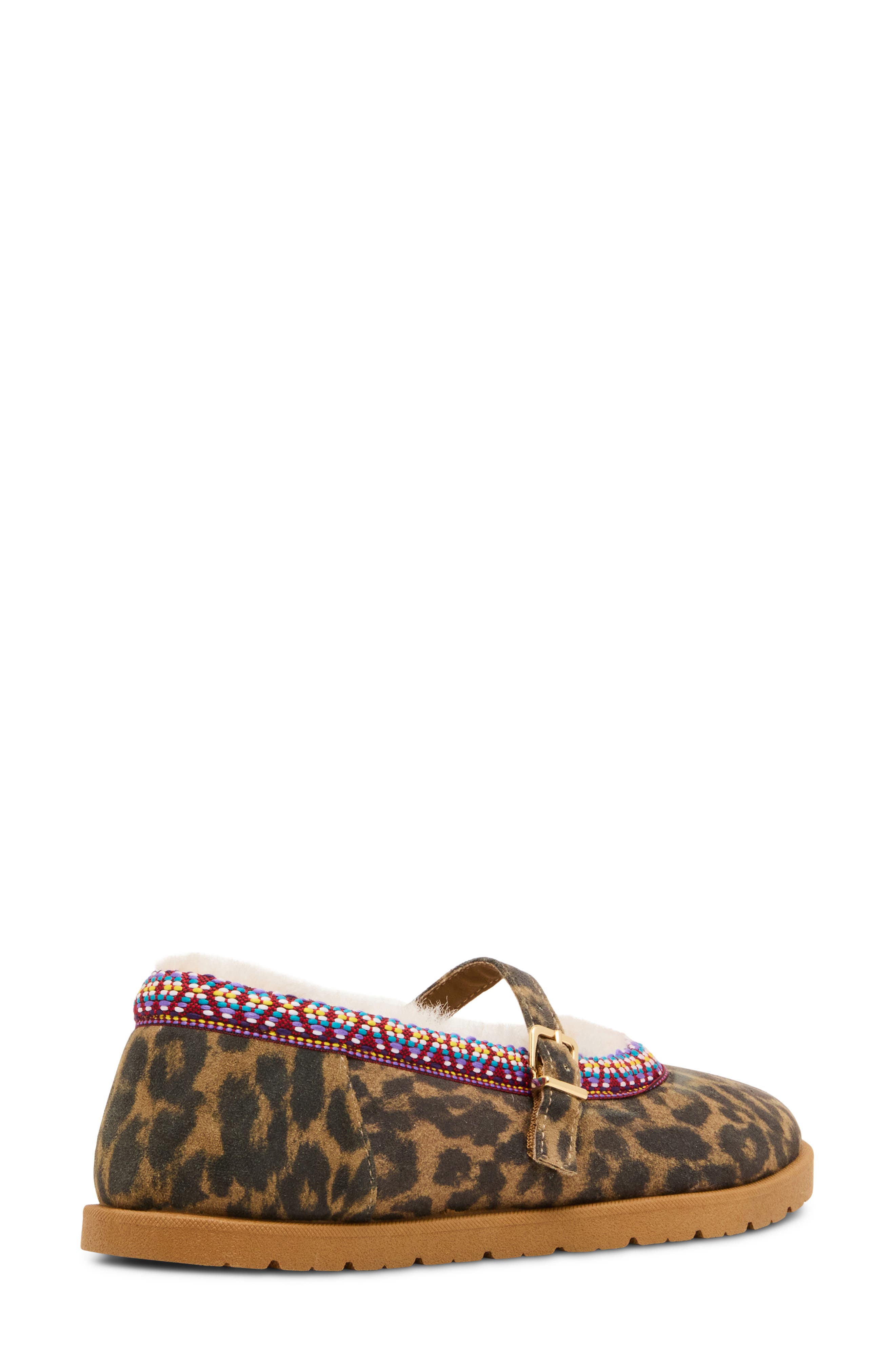 Moon Faux Fur Lined Mary Jane, Alternate, color, LEOPARD