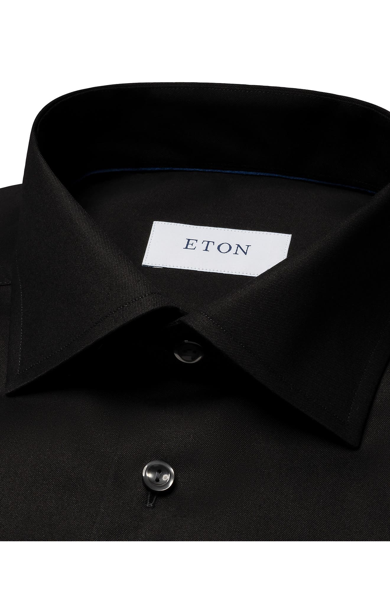 eton men's slim-fit twill dress shirt product info and reviews Eton Slim Fit Mid Blue Fine Stripe Signature Twill Shirt Newman's Menswear