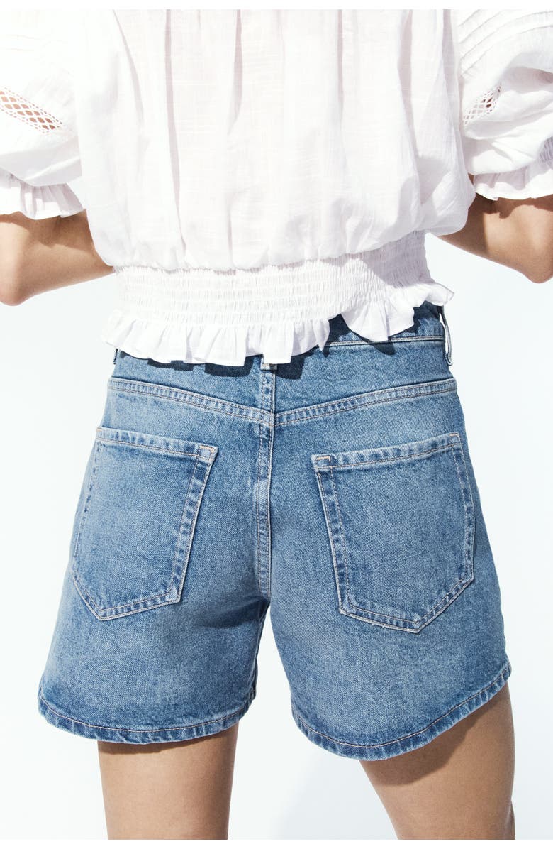 H&M Denim Shorts, Main, color, Denim Blue
