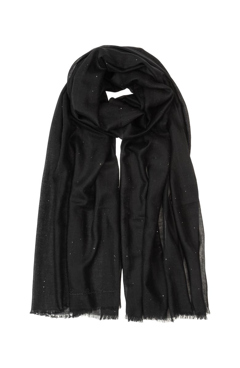 Lauren Ralph Lauren Pinstripe Mini Sequin Wrap, Main, color, Black