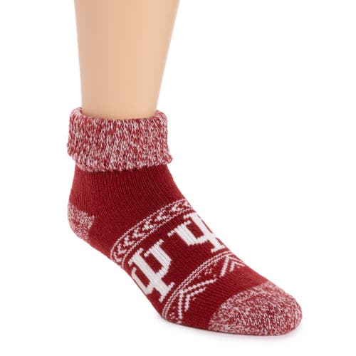 Muk Luks Gameday Unixex Short Heat Retainer Socks In Red