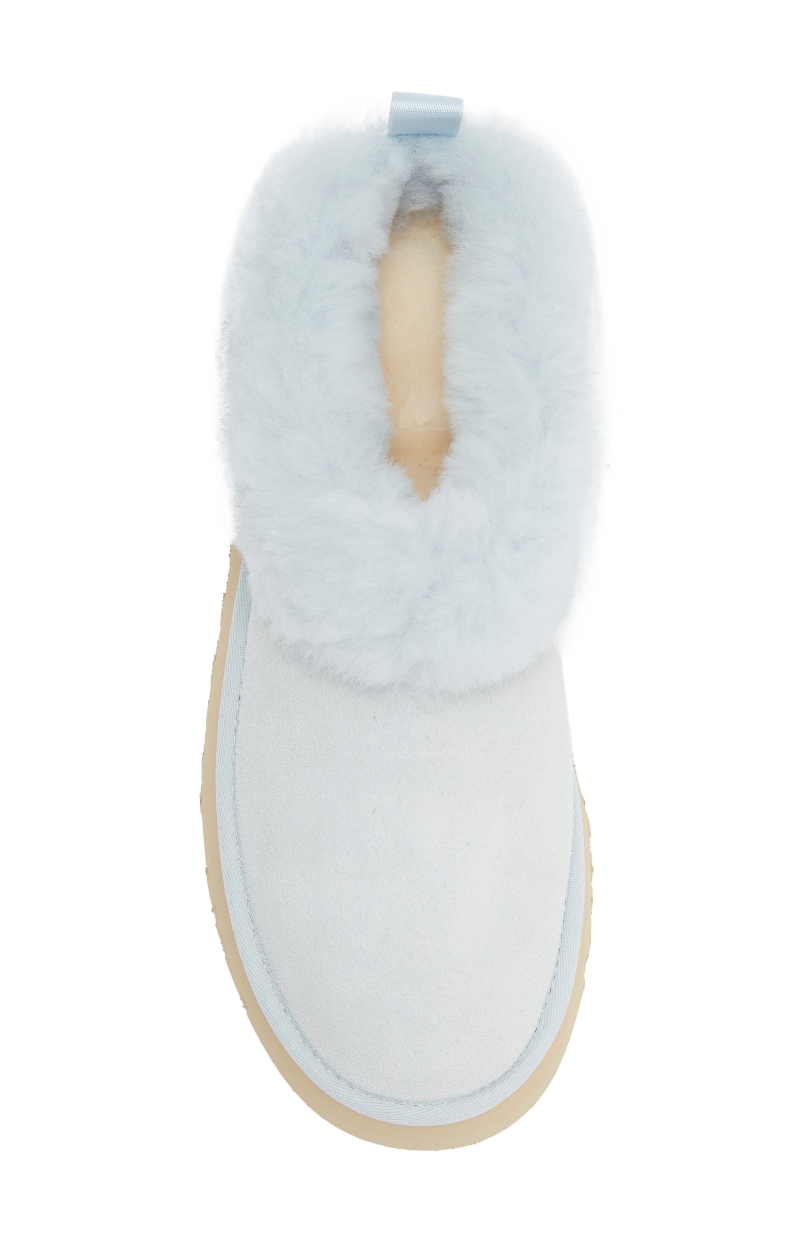 Tazzelle Genuine Shearling Collar Slipper, Alternate, color, SKY BLUE