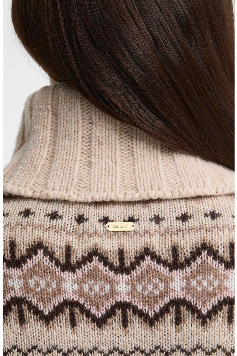 Helen Fair Isle Wool Blend Turtleneck Tunic Sweater, Alternate, color, BIRCH MULTI