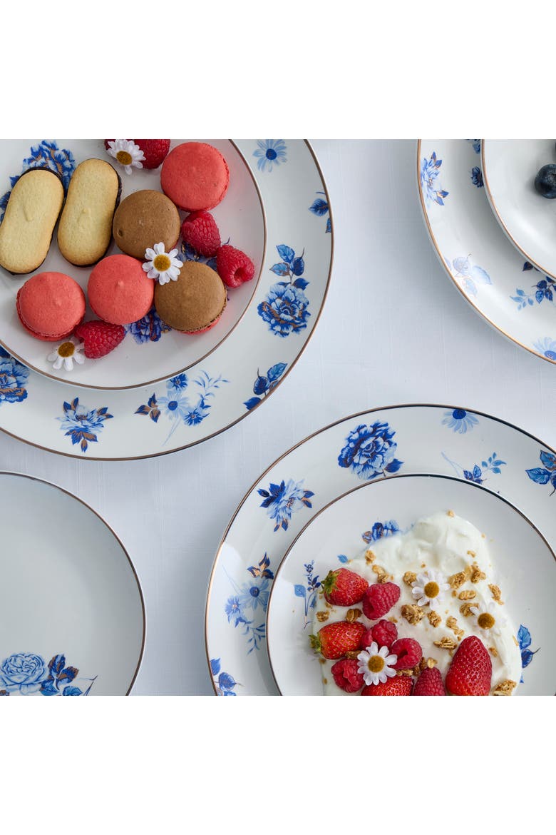 Viola Porcelain 24-Piece Dinnerware Set, Alternate, color, Blue