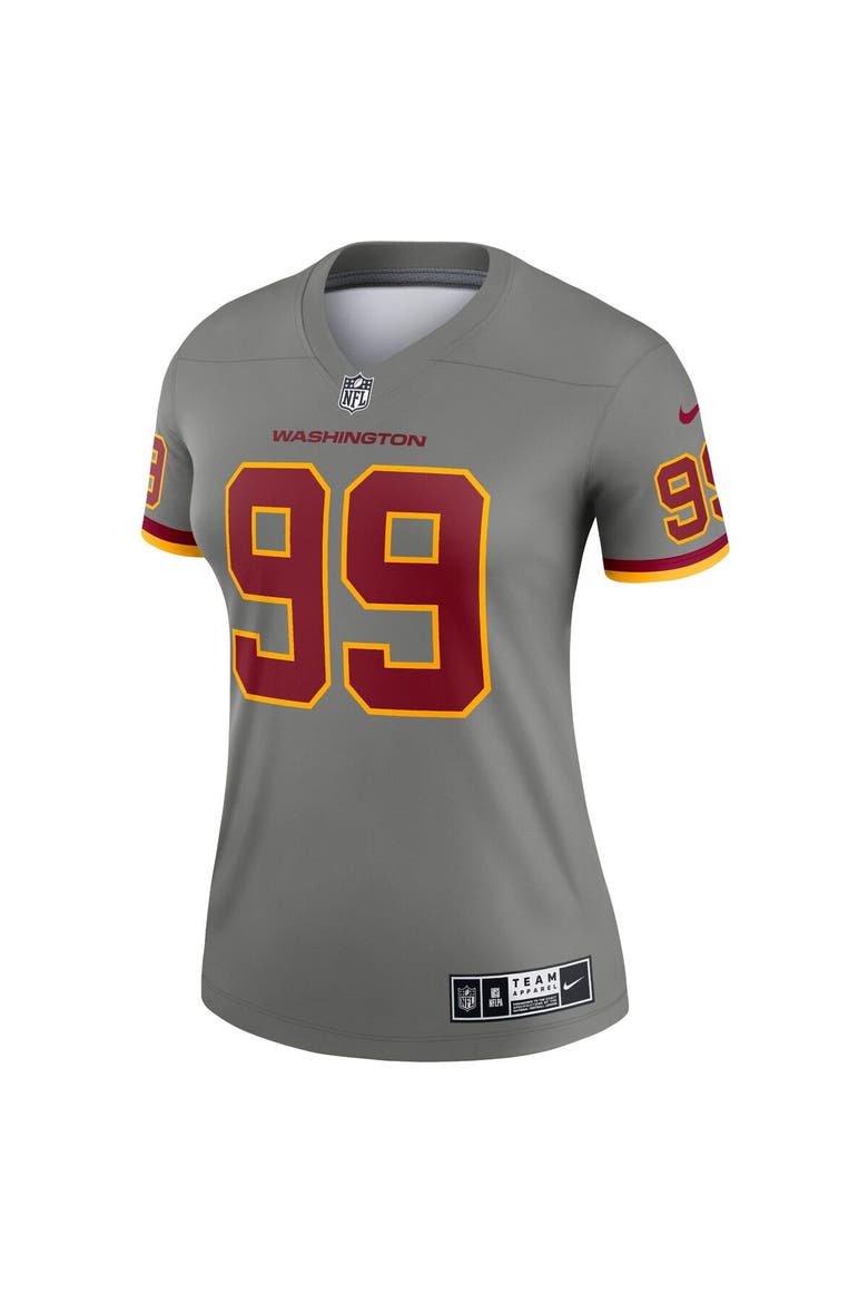 Women's Nike Chase Young Gray Washington Football Team Inverted Legend Jersey, Alternate, color, Gray