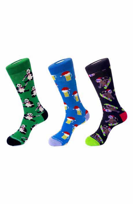 3-Pack Holiday Crew Socks