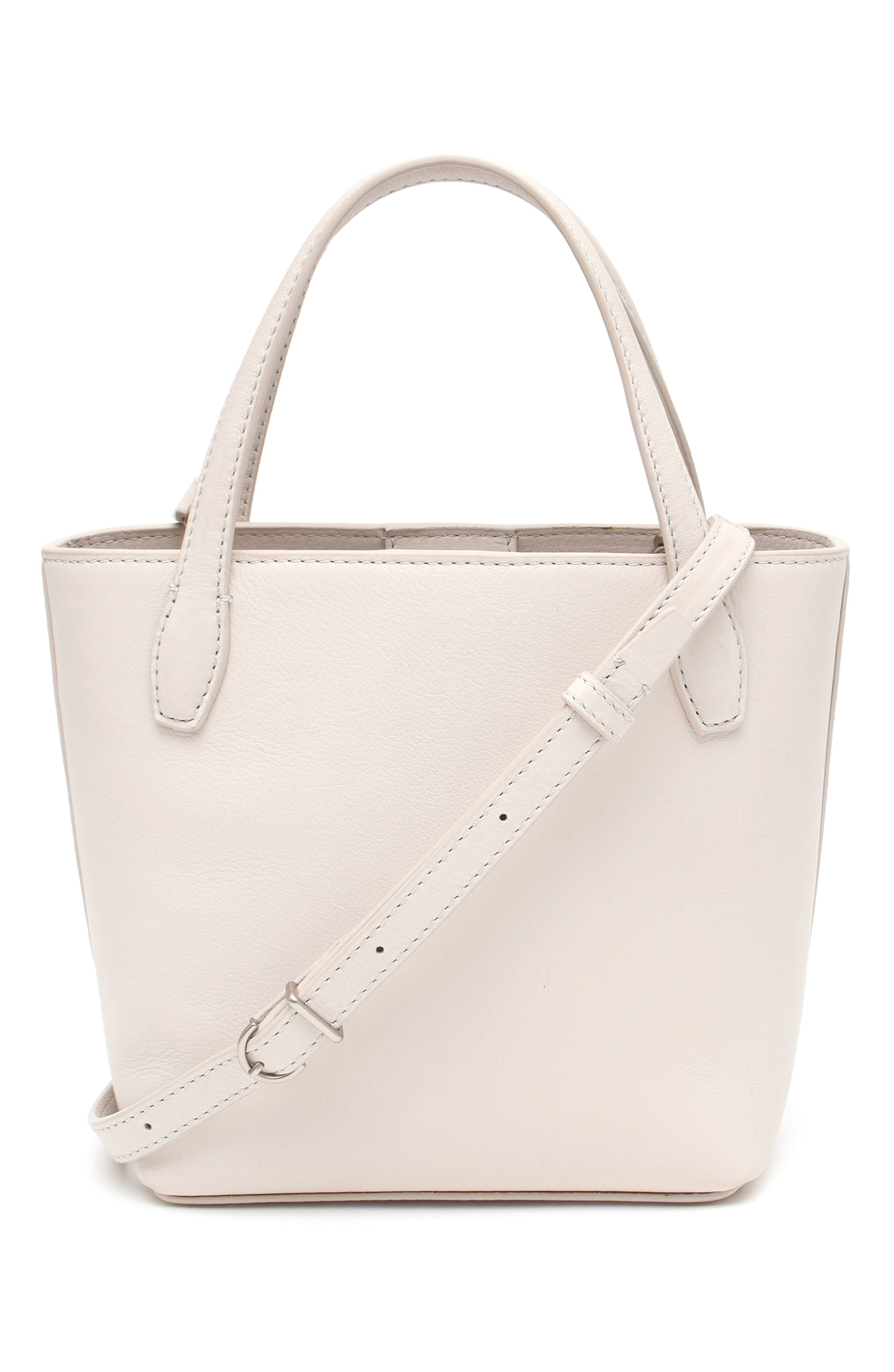 New Amsterdam Leatherworks Asher Leather Tote Bag, Alternate, color, Ivory