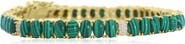 The Lovery Fine Jewelry Oval Malachite CZ Tennis Bracelet