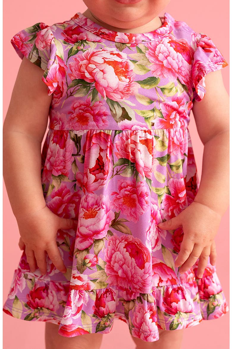 Francoise Peony Print Skirted Bodysuit, Alternate, color, PURPLE