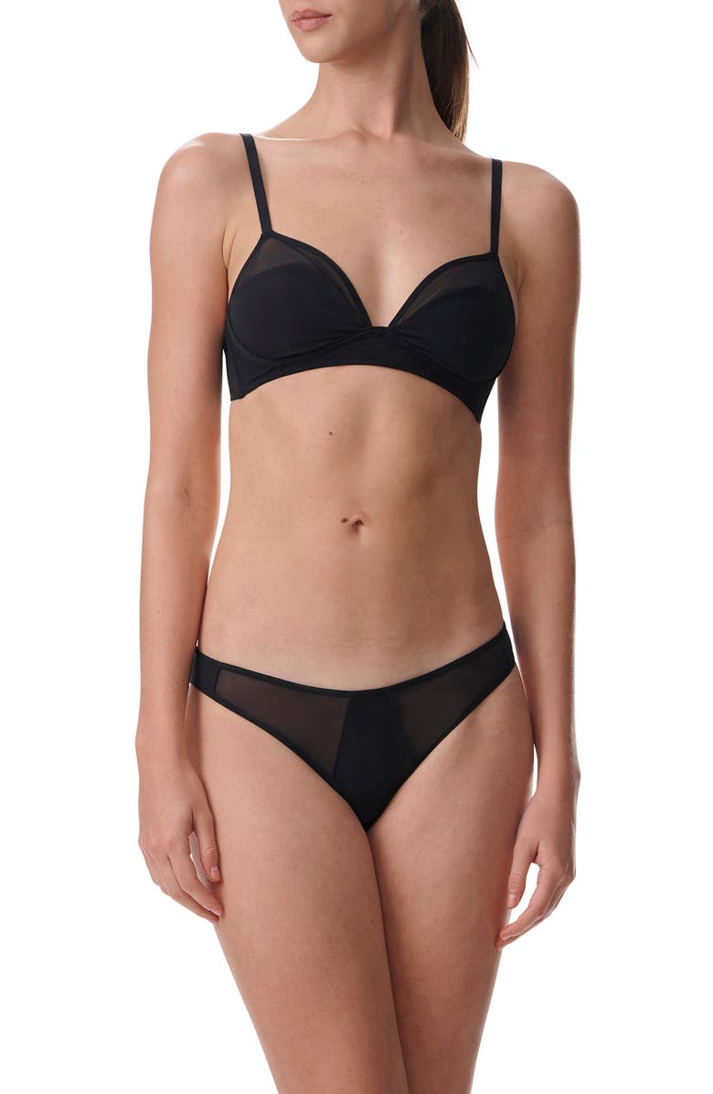 Wolford Stretchy Nylon Bralette, Alternate, color, 