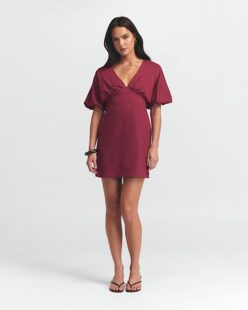 St Mrlo Palm Mini Dress In Burgundy