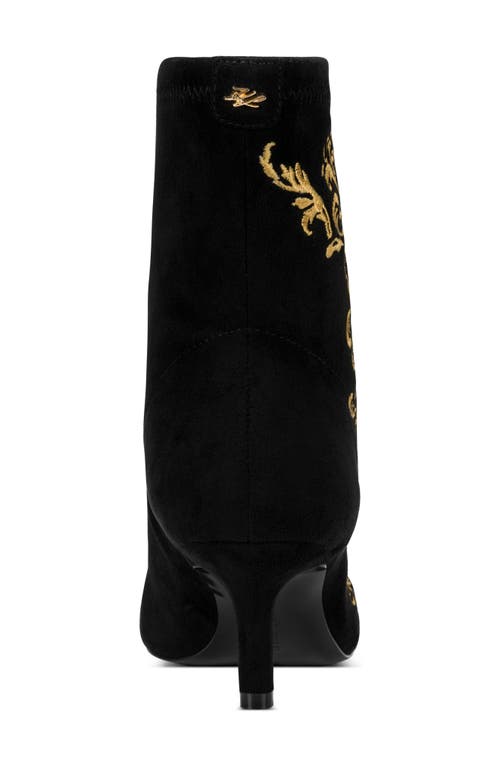 Karl Lagerfeld Paris Rupali Rococo Embroidered Bootie In Black