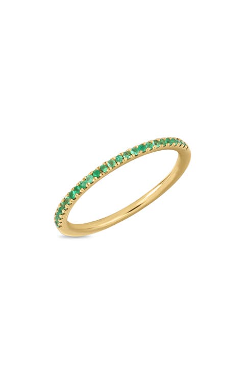 El Mar Emerald Stacking Ring