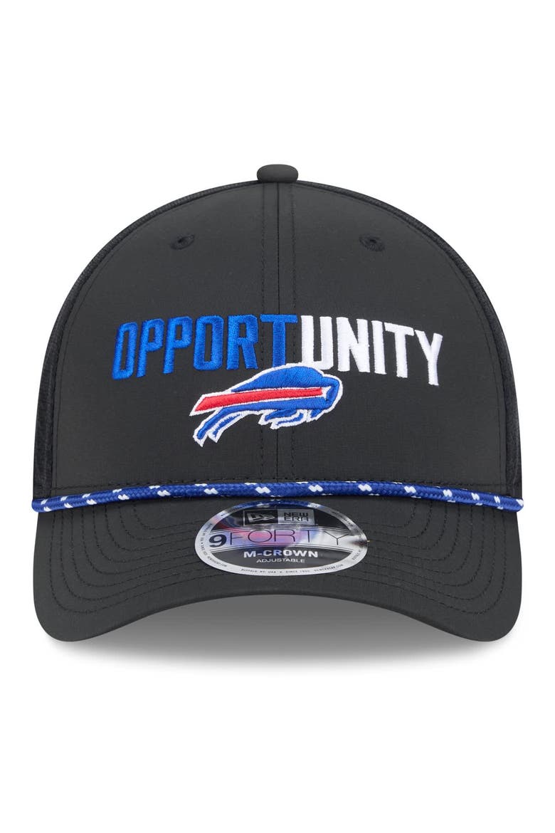 Men's New Era Black Buffalo Bills 2025 Inspire Change 9FORTY M-Crown Adjustable Hat, Alternate, color, Black