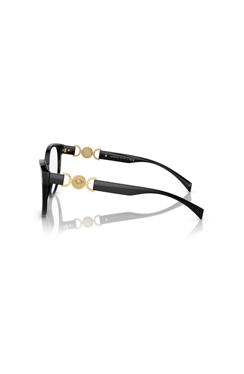 Versace 55mm Cat Eye optical glasses, Alternate, color, Black