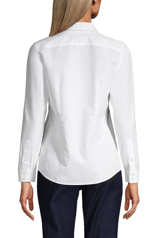 Lands' End No Iron Supima Cotton Long Sleeve Shirt In White