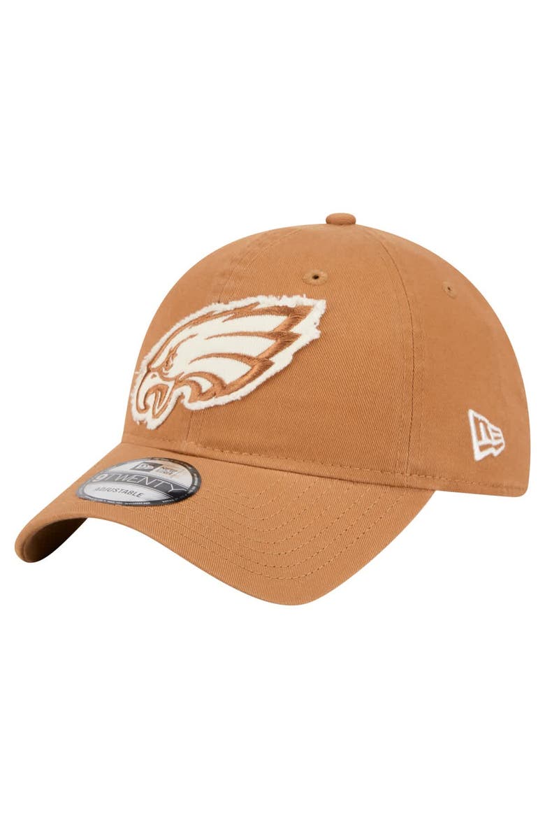Men's New Era Brown Philadelphia Eagles  Stamp 9TWENTY Adjustable Hat, Main, color, Brown