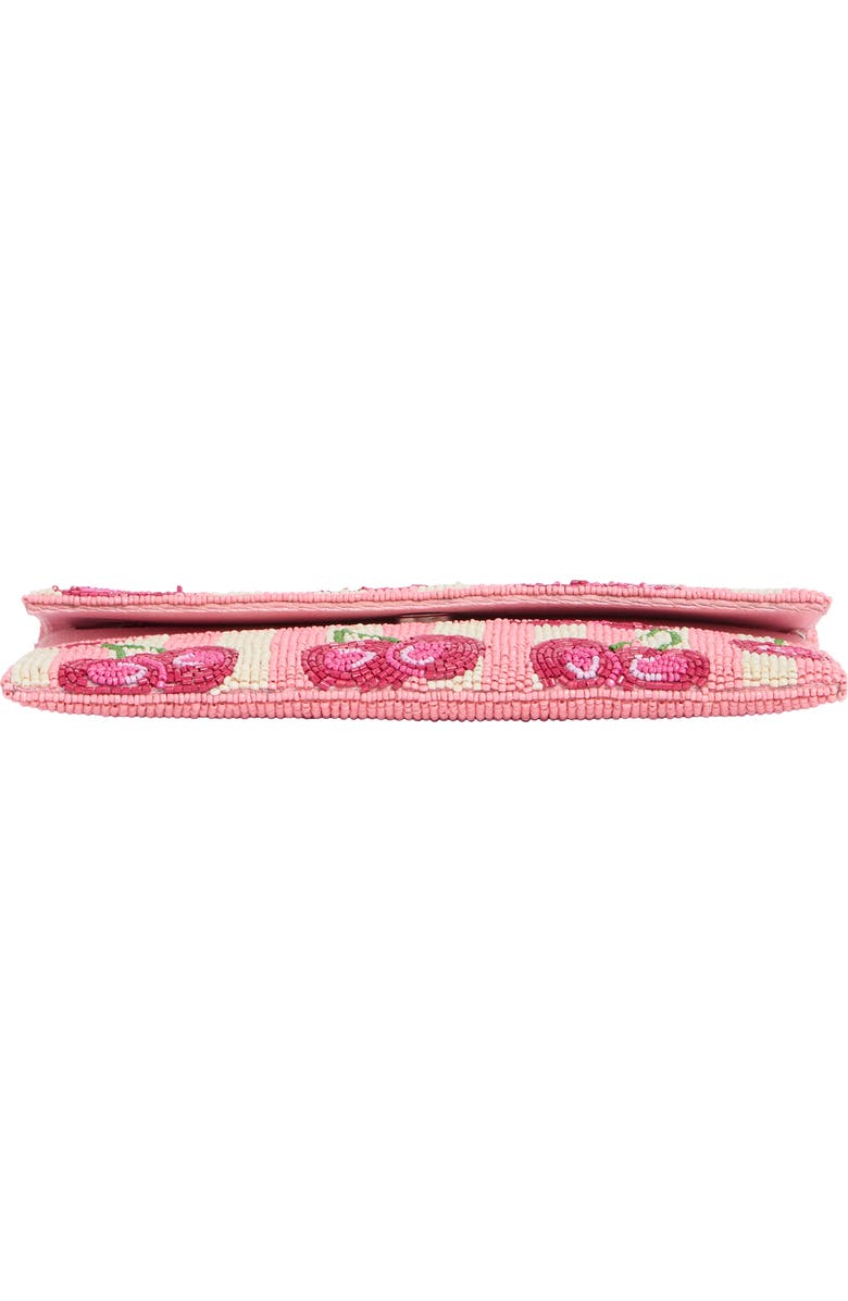 Collection XIIX Stripe Cherry Beaded Clutch, Alternate, color, Pink Multi