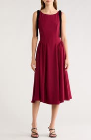 All in Favor Sleeveless A-Line Midi Dress