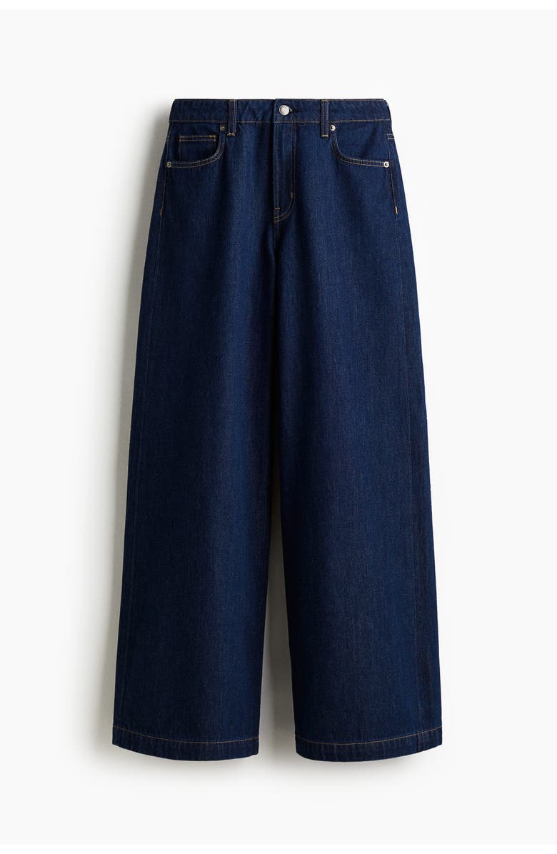H&M Wide High Jeans, Main, color, Dark Denim Blue