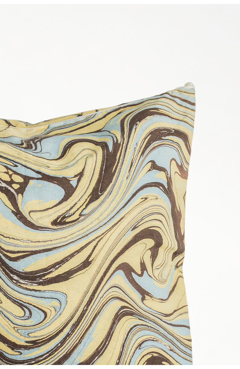 Inner Child Kyoto Hand-Marbled Square Pillow - Cover + Insert, Alternate, color, Multicolor
