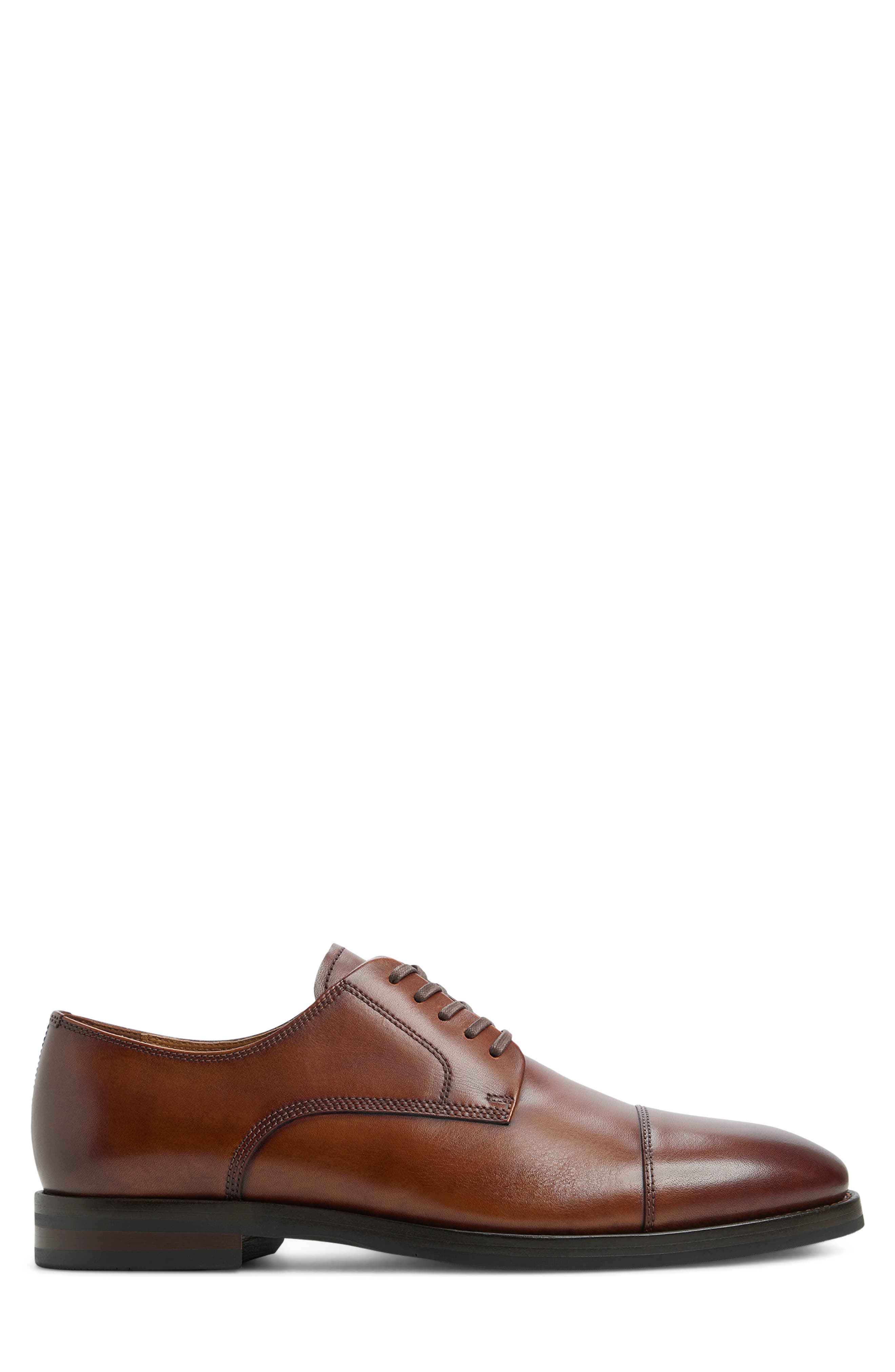 Clarkson Leather Cap Toe Derby, Alternate, color, TAN