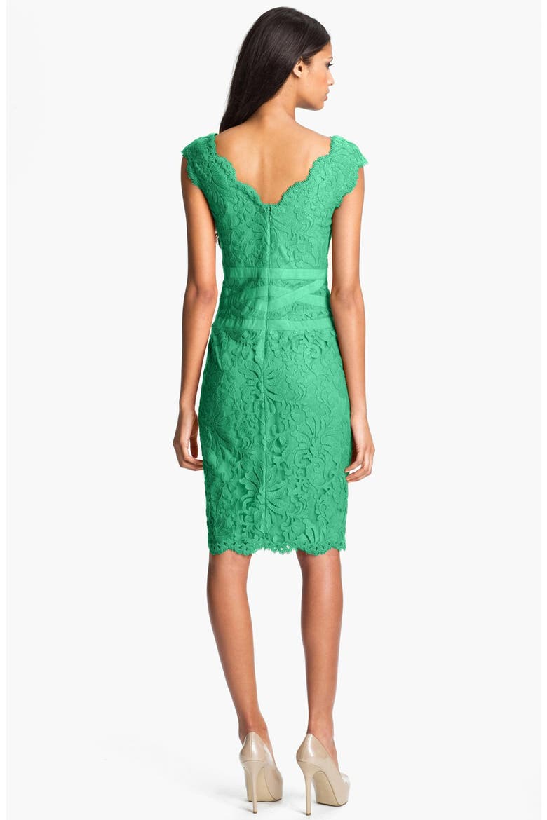 Embroidered Lace Sheath Dress, Alternate, color, JADE