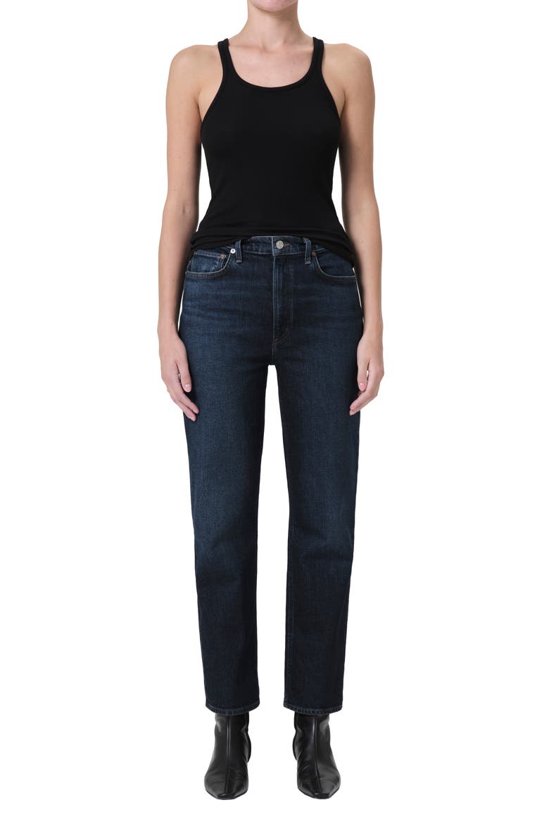 High Waist Stovepipe Jeans, Alternate, color, CONTEST