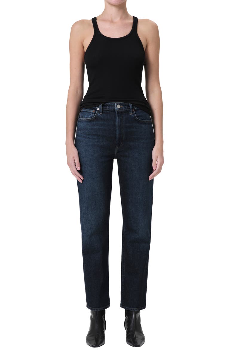 AGOLDE High Waist Stovepipe Jeans, Alternate, color, Contest