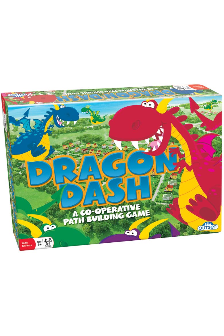 Dragon Dash Cooperative Path Building Kids Board Game, Main, color, Multicolored