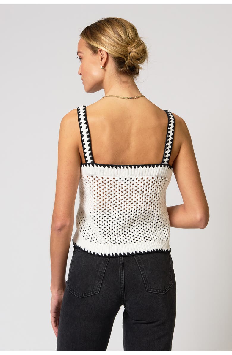 Central Park West Noa Crochet Button Tank, Alternate, color, Ivory