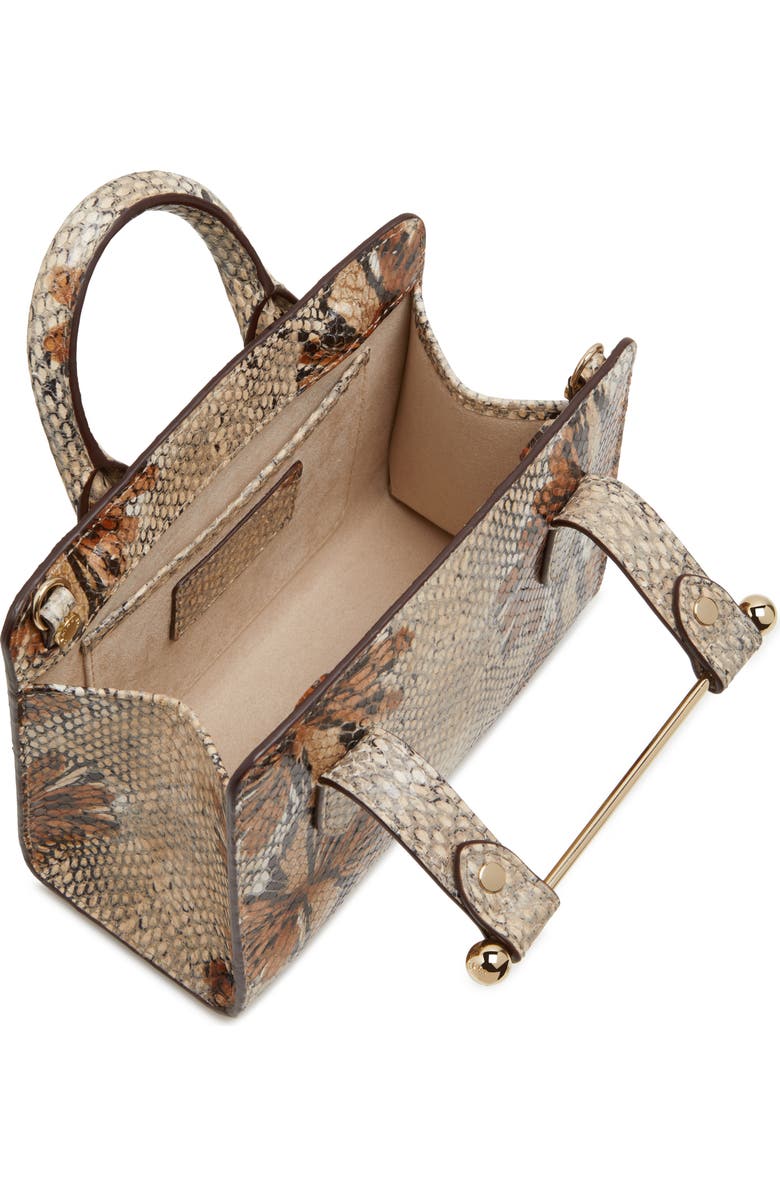 Strathberry Nano Snakeskin Embossed Goatskin Leather Tote, Alternate, color,